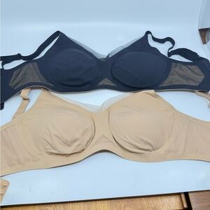 Honeylove (2) Black and Nude Bra size 36 B/C
